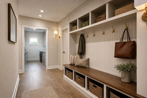 Representative finished residential lower-level family room