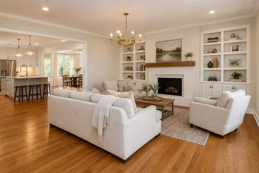 Representative family-room addition matched to an existing home